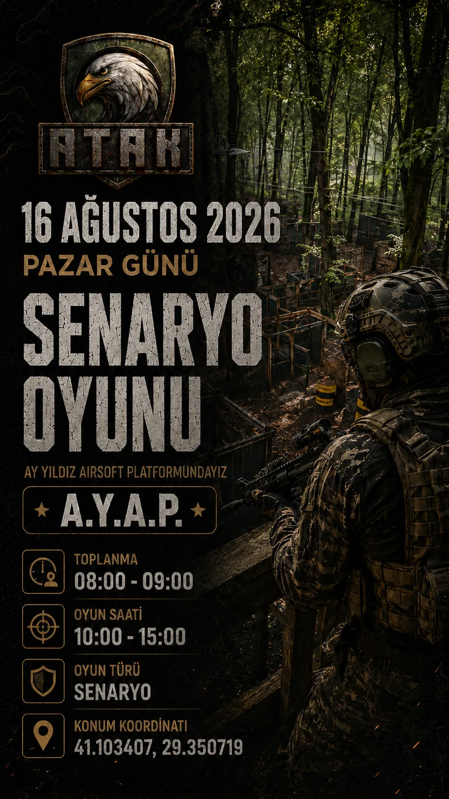 AYAP Senaryo Oyunu — Orman İçi Barikatlı Alan