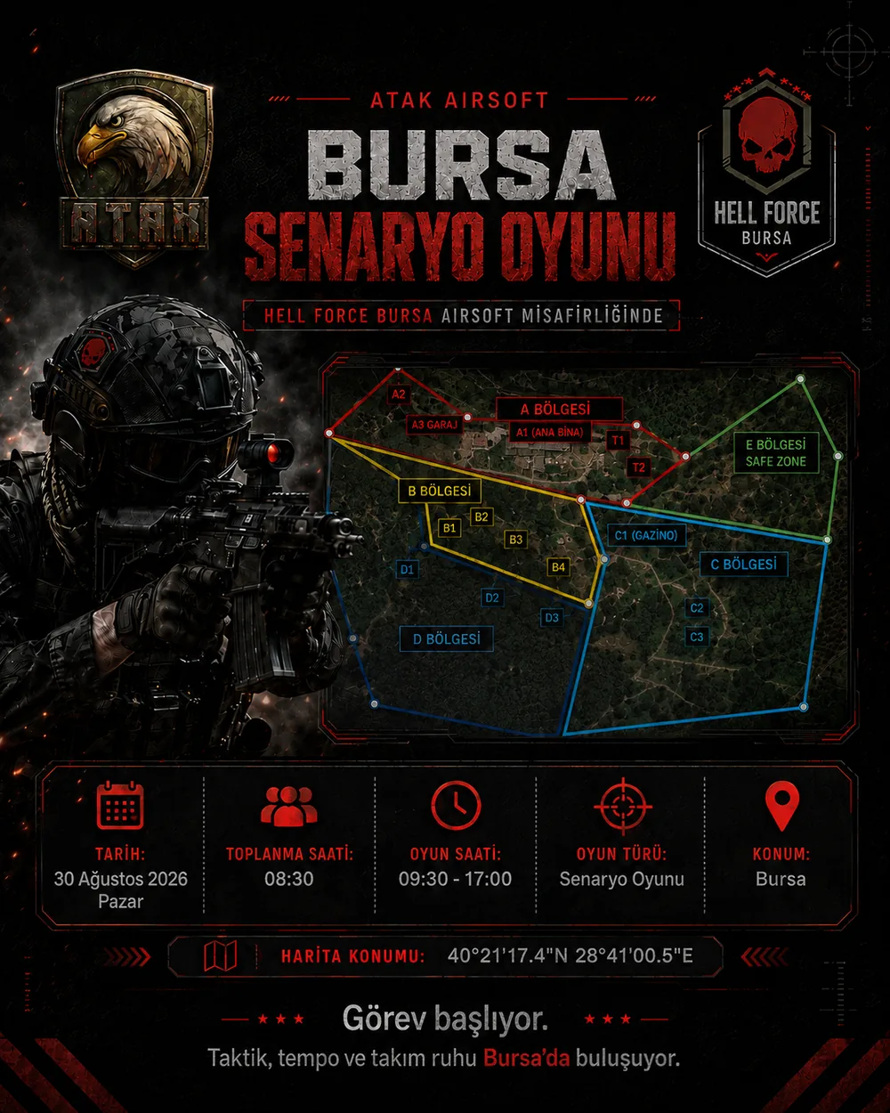 Bursa Senaryo Oyunu — Hell Force Bursa Sahasında