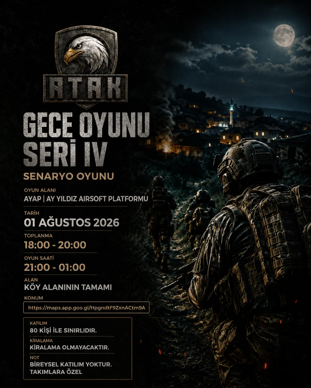Gece Oyunu Seri IV — AYAP Köy Alanında Gece Senaryosu
