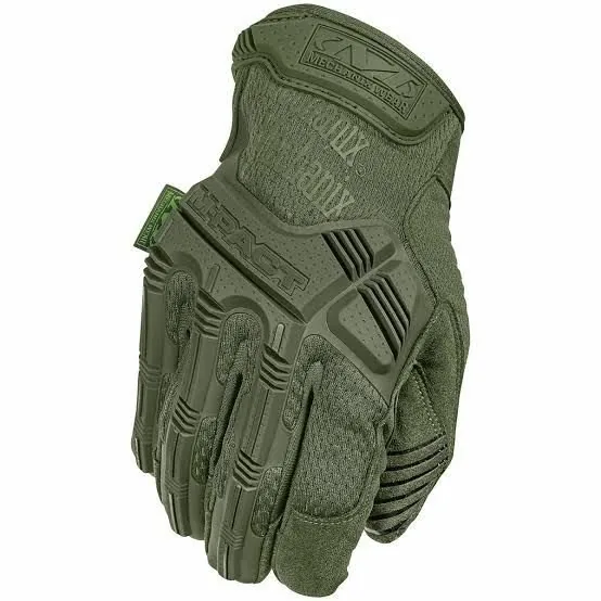Mechanix Wear M-Pact yeşil korumalı tam parmak eldiven