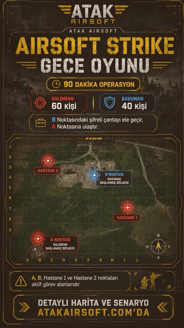 AIRSOFT Strike - Gece Oyunu 🦅👊 - ATAK AIRSOFT airsoft paylaşımı